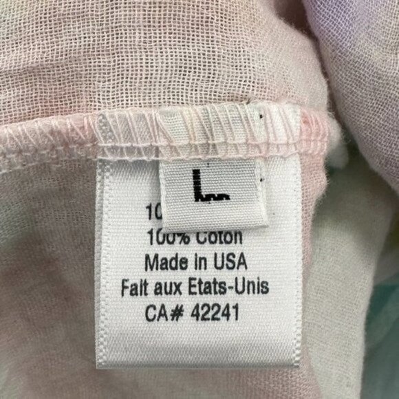 Anthropologie Stark X White Tie Dye Gauzy Pullover Cotton Large Drop Waist Dress - Picture 4 of 7